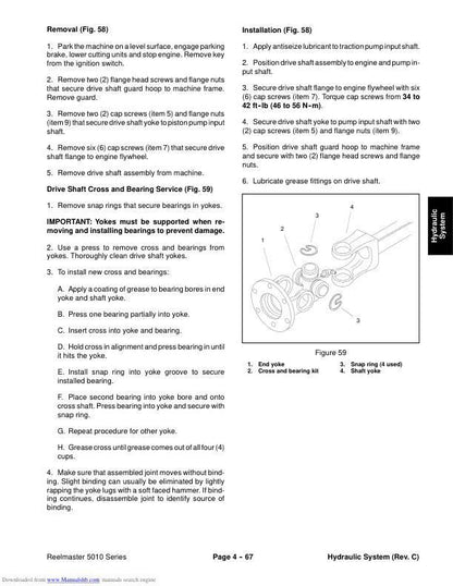 Toro Reelmaster 5210 5410 5510 5610 Mower Service Manual sample page showing repair procedures