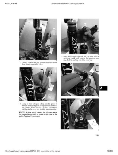 Arctic Cat F5 F800 F1100 M XF Bearcat T570 TZ Snowmobile Service sample page showing schematics and diagrams