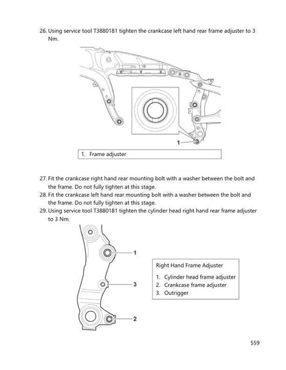 Triumph Rocket 3 GT/R Motorcycle Service Manual table of contents