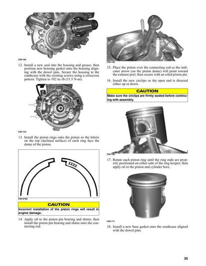 Arctic Cat Norseman Riot Touring ZR M 400 Snowmobile Service Manual sample page showing repair procedures