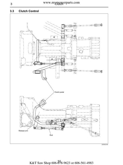 Cub Cadet 7530 7532 Tractor Service Manual sample page with technical illustrations