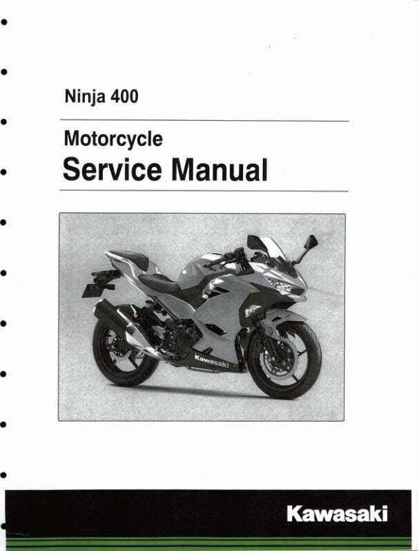 Kawasaki Ninja EX 400 GJ Motorcycle Service Manual factory service manual title page