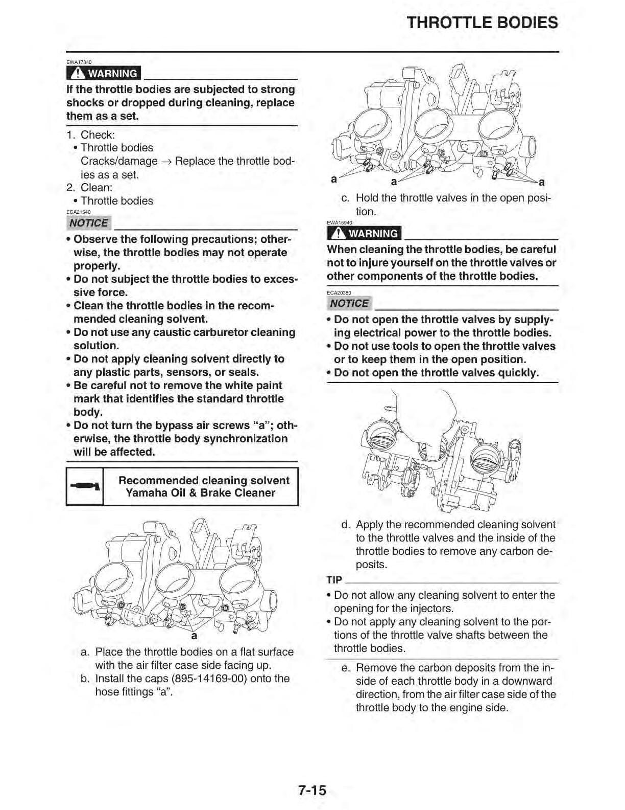 Yamaha Tracer 900 / 900GT MTT850D Motorcycle Service Manual sample page showing repair procedures