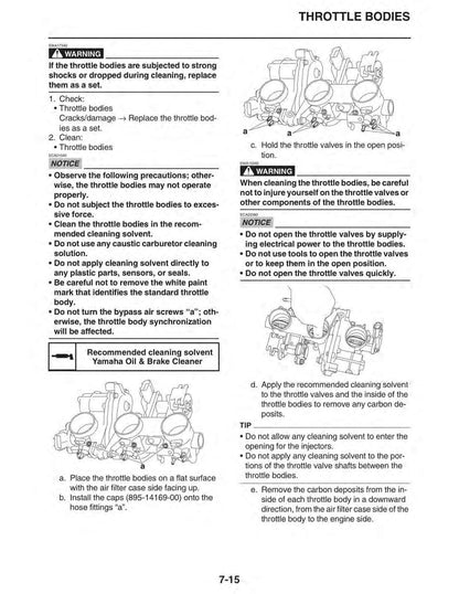 Yamaha Tracer 900 / 900GT MTT850D Motorcycle Service Manual sample page showing repair procedures