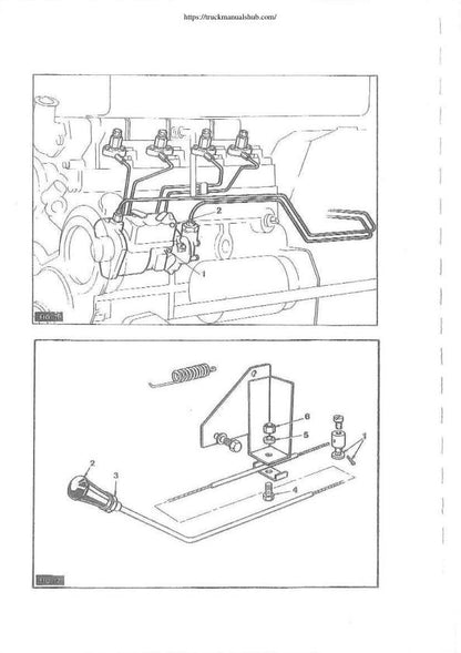 Massey Ferguson 50b Tractor Service Manual sample page with diagrams and specifications