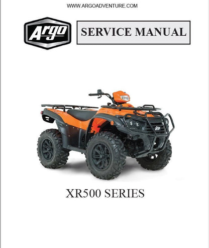 Argo XPLORER XR 500 UTV Service Manual factory service manual title page