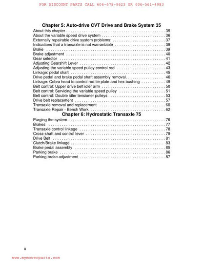 Troy-Bilt 700 Series Yard Machines Tractor Service Manual sample page from service manual