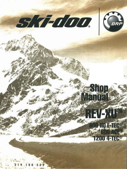 Skidoo REV XU 600 1200 Snowmobile Service Manual factory service manual title page