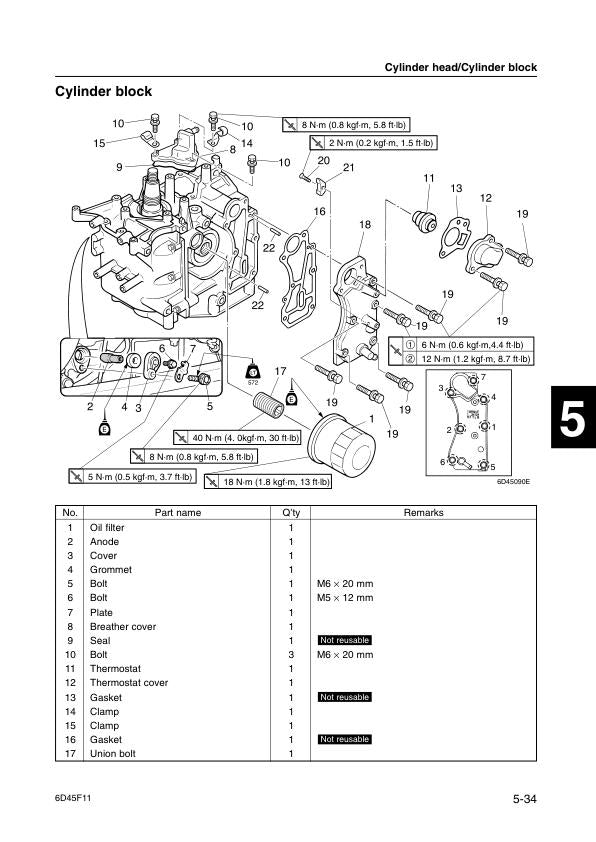 Yamaha F15B Outboard Service Manual sample page with technical illustrations