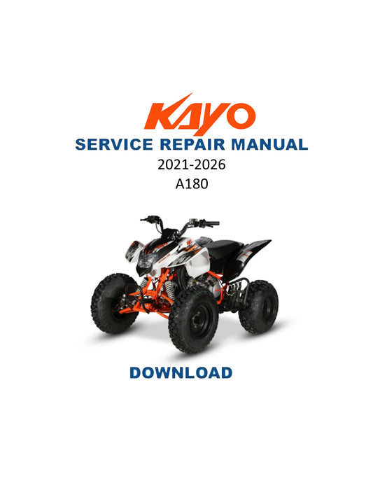 Kayo A180 ATV-Werkstatthandbuch PDF | 2021-2026