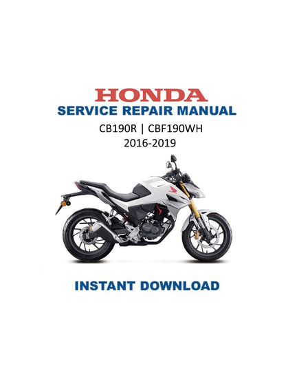 Manual de servicio de motocicleta Honda CB190R CBF 190 WH | 2016–2019