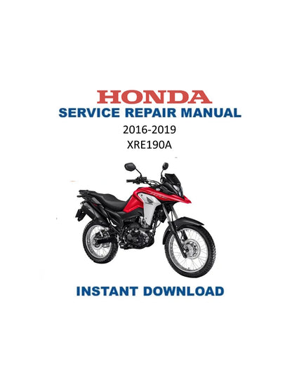 Manual de servicio de motocicleta Honda XRE190 Baby ADV XREzinha | 2016–2019
