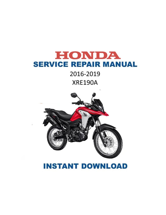 Manuale di servizio motociclo Honda XRE190 Baby ADV XREzinha | 2016–2019