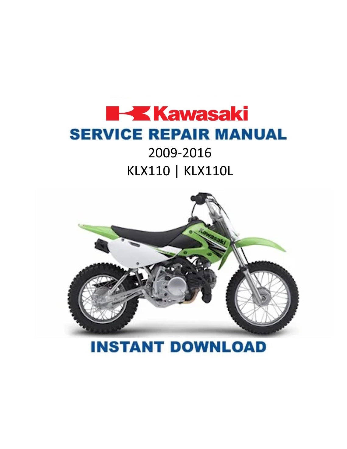 Manuale di servizio moto Kawasaki KLX110 | 2009-2016