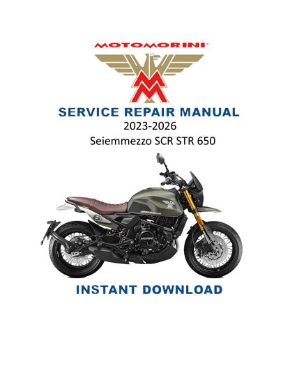 Manuale di servizio moto Motomorini Seiemmezzo SCR STR 650 | 2023-2026