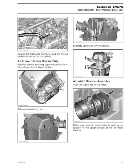 Sea-Doo Spark Service Manual sample page with technical illustrations
