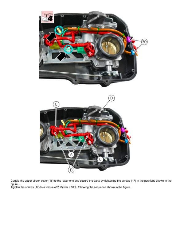 Ducati Monster 937 Plus Motorcycle Service Manual sample page from service manual