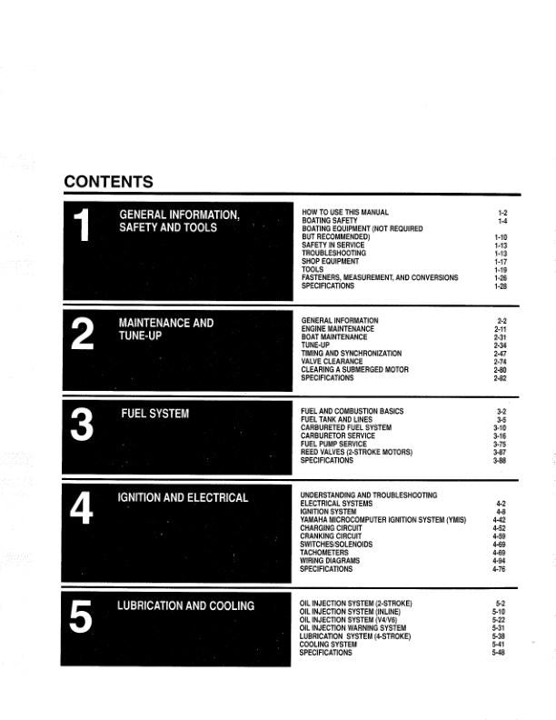 Yamaha 2 - 250 HP Outboard Service Manual factory service manual title page