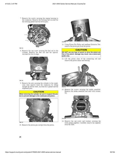 Arctic Cat Blast ZR LT M 4000 Snowmobile Service Manual sample page showing repair procedures