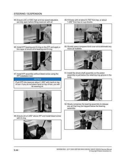 Polaris RZR 900 1000 UTV Service Manual sample page from the repair manual
