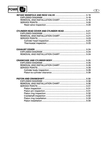 Yamaha 40X E40X Outboard Service Manual sample page with diagrams and specifications