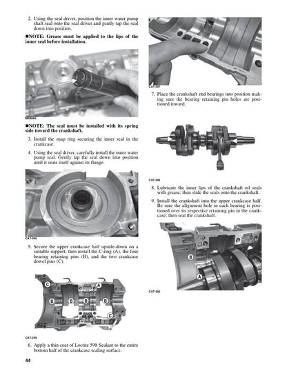 Arctic Cat Riot ZR M 858 Snowmobile Service Manual sample page showing repair procedures