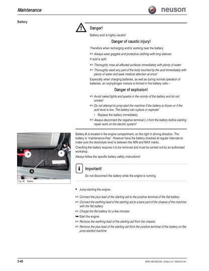 Wacker Neuson 50 Z3 6003 Track Excavator Service Manual sample page from the repair manual
