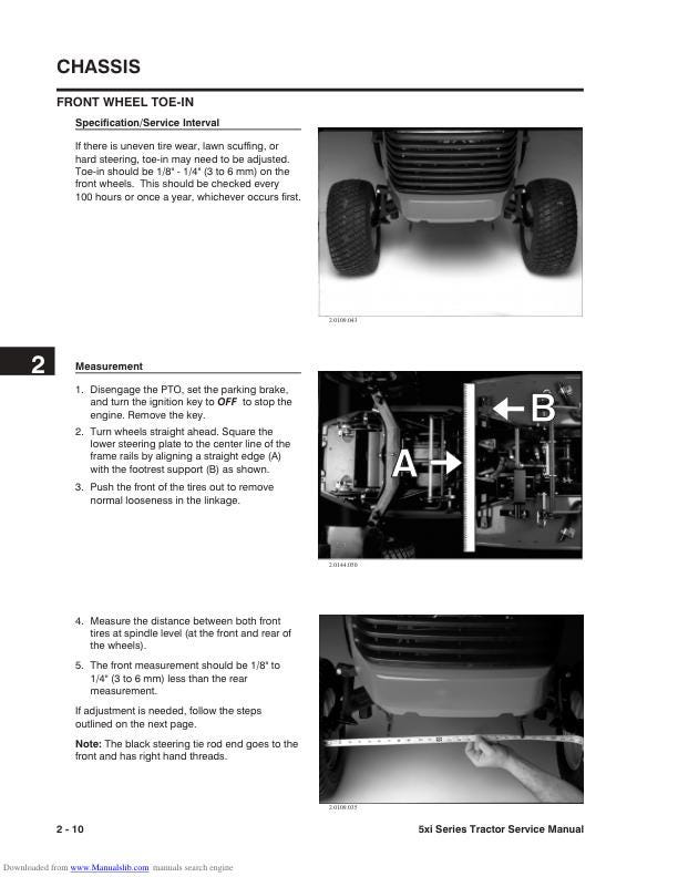 Toro 518 520 522 523 xi Lxi DXi Mower Service Manual sample page with diagrams and specifications