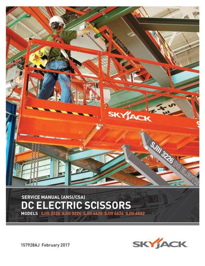 Skyjack 3220 3226 4620 4626 4632 SJIII DC Electric Scissors Service factory service manual title page