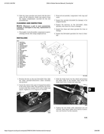 Arctic Cat Bearcat T660 Snowmobile Service Manual sample page with service data and tables