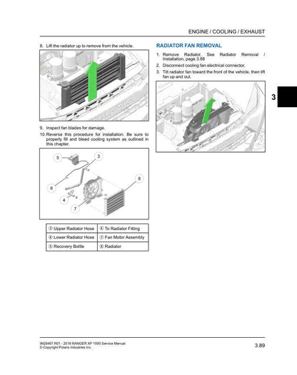 Polaris RANGER XP/XP Crew 1000 UTV Service Manual sample page from the repair manual