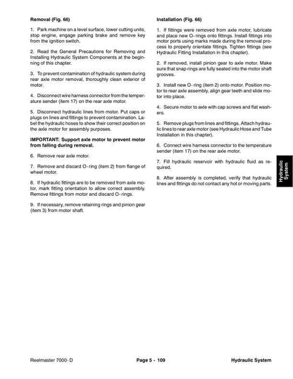Toro Reelmaster 7000 D Mower Service Manual sample page from the repair manual