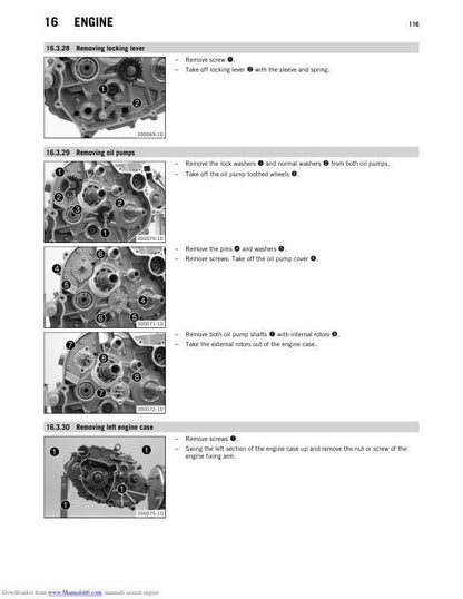 KTM 690 SMC Motorcycle Service Manual sample page from the repair manual