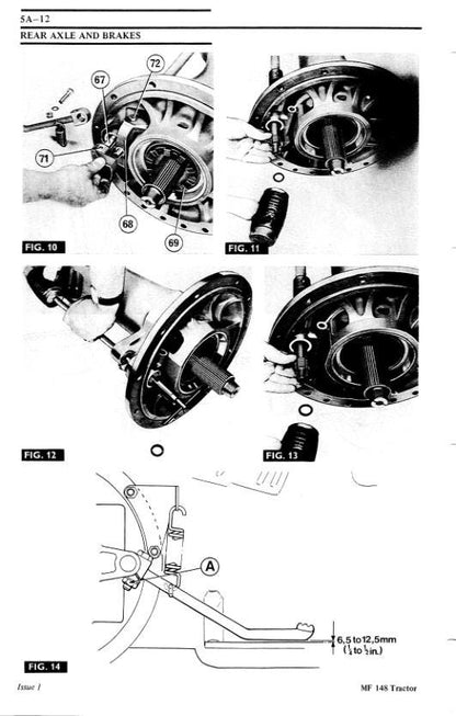 Massey Ferguson MF35 MF122 MF130 MF135 MF148 Tractor Service Manual sample page showing schematics and diagrams