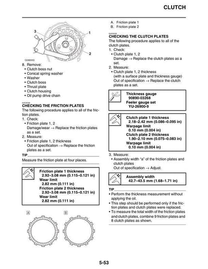 Yamaha Tracer 9 GT Motorcycle Service Manual sample page with diagrams and specifications