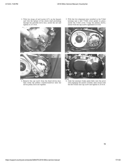 Arctic Cat Alterra 500 ATV Service Manual table of contents