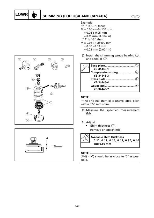 Yamaha F40 Outboard Service Manual sample page with technical illustrations