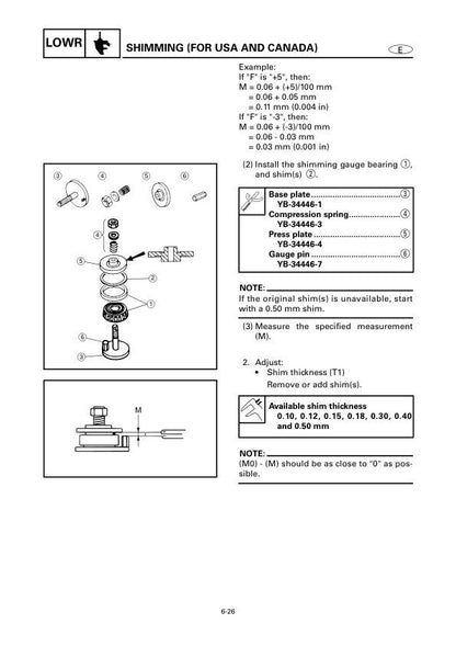 Yamaha F40 Outboard Service Manual sample page with technical illustrations
