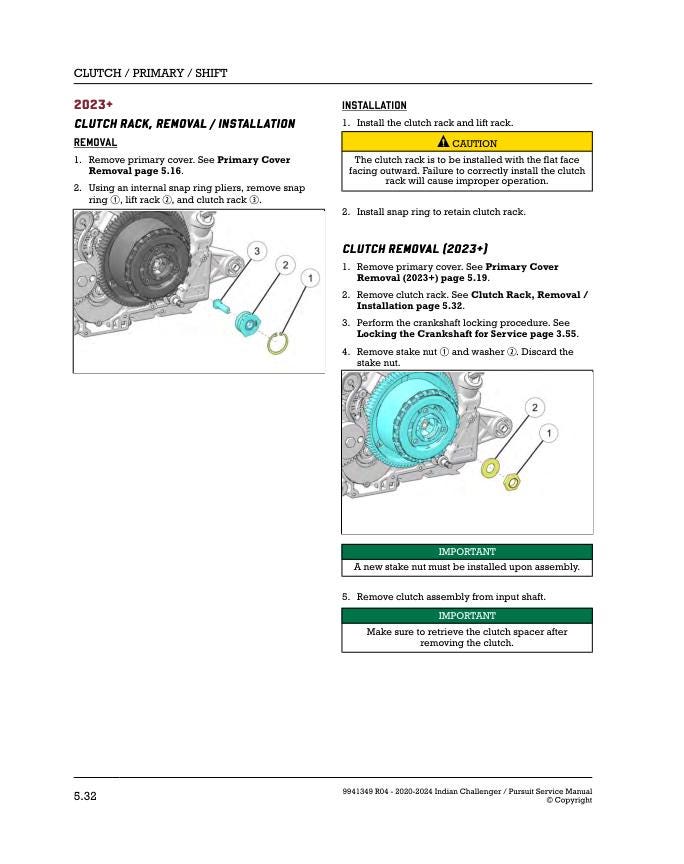 Indian Challenger / Pursuit Motorcycle Service Manual sample page from the repair manual