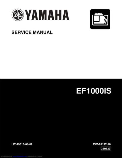 Yamaha EF1000iS Inverter Generator Service Manual factory service manual title page