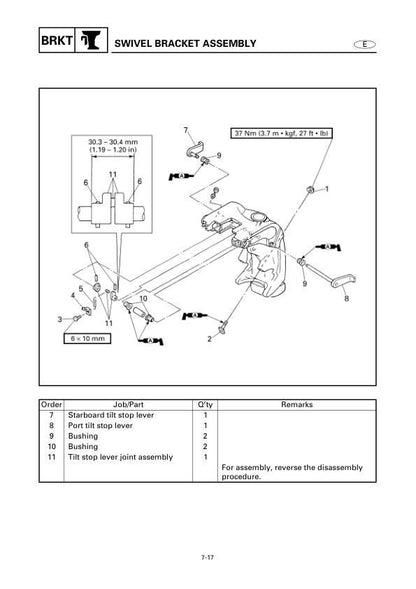Yamaha Z200N LZ200N Z200Y LZ200Y Outboard Service Manual sample page showing schematics and diagrams