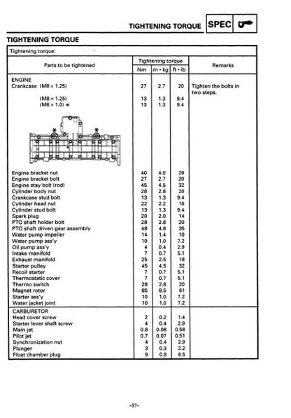 Yamaha Vmax VX750 VX800 MM800 Snowmobile Service Manual sample page from service manual