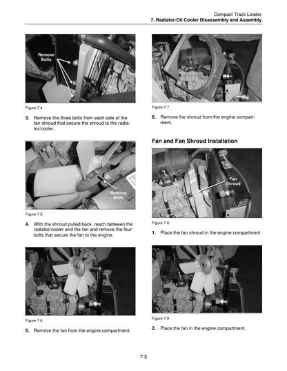 Terex R070 T Track Loader Service Manual sample page with diagrams and specifications