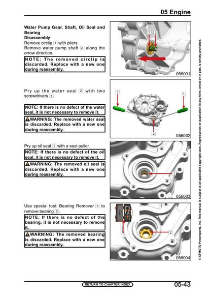 CFMOTO UFORCE 600 UTV Service Manual sample page with diagrams and specifications