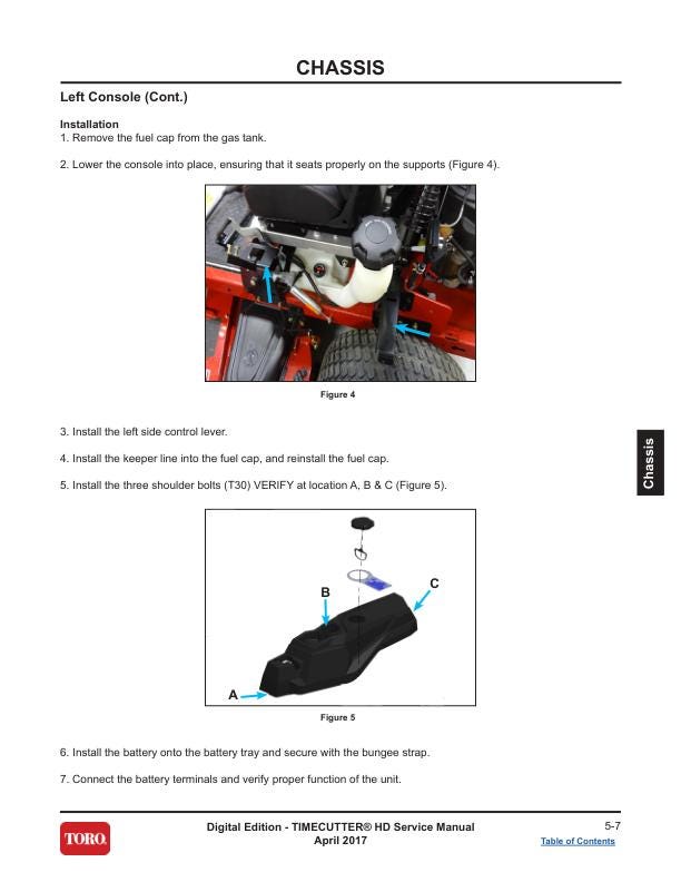 Toro Timecutter HD 75201 75202 75203 75210 75211 75212 74864 Service sample page showing repair procedures