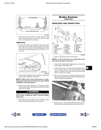 Arctic Cat Crossfire Z1 Bearcat F5 Snowmobile Service Manual sample page from the repair manual