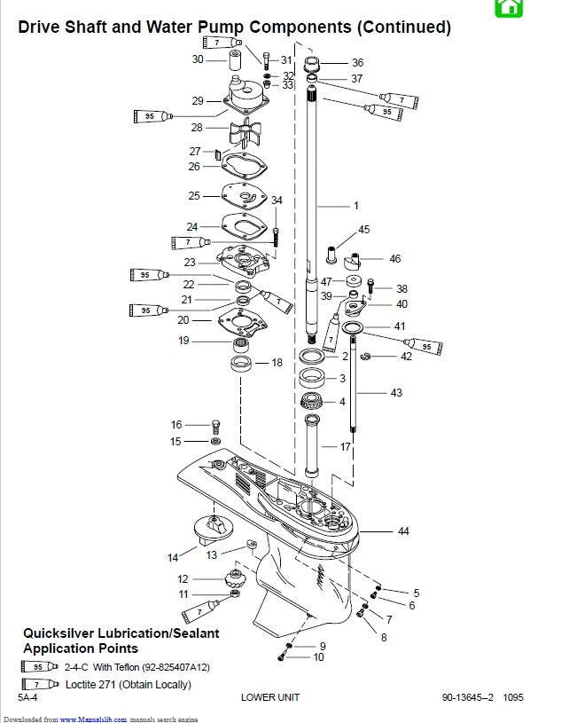 Mercury 70 75 80 90 100 115 Outboard Service Manual sample page showing repair procedures