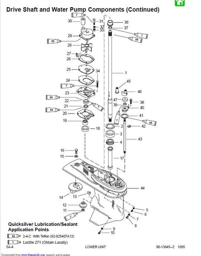 Mercury 70 75 80 90 100 115 Outboard Service Manual sample page showing repair procedures
