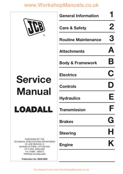 JCB 426 525 550 540 570 1CX 2CX 3CX 4CX 801-806 Loader Service Manual sample page showing repair procedures