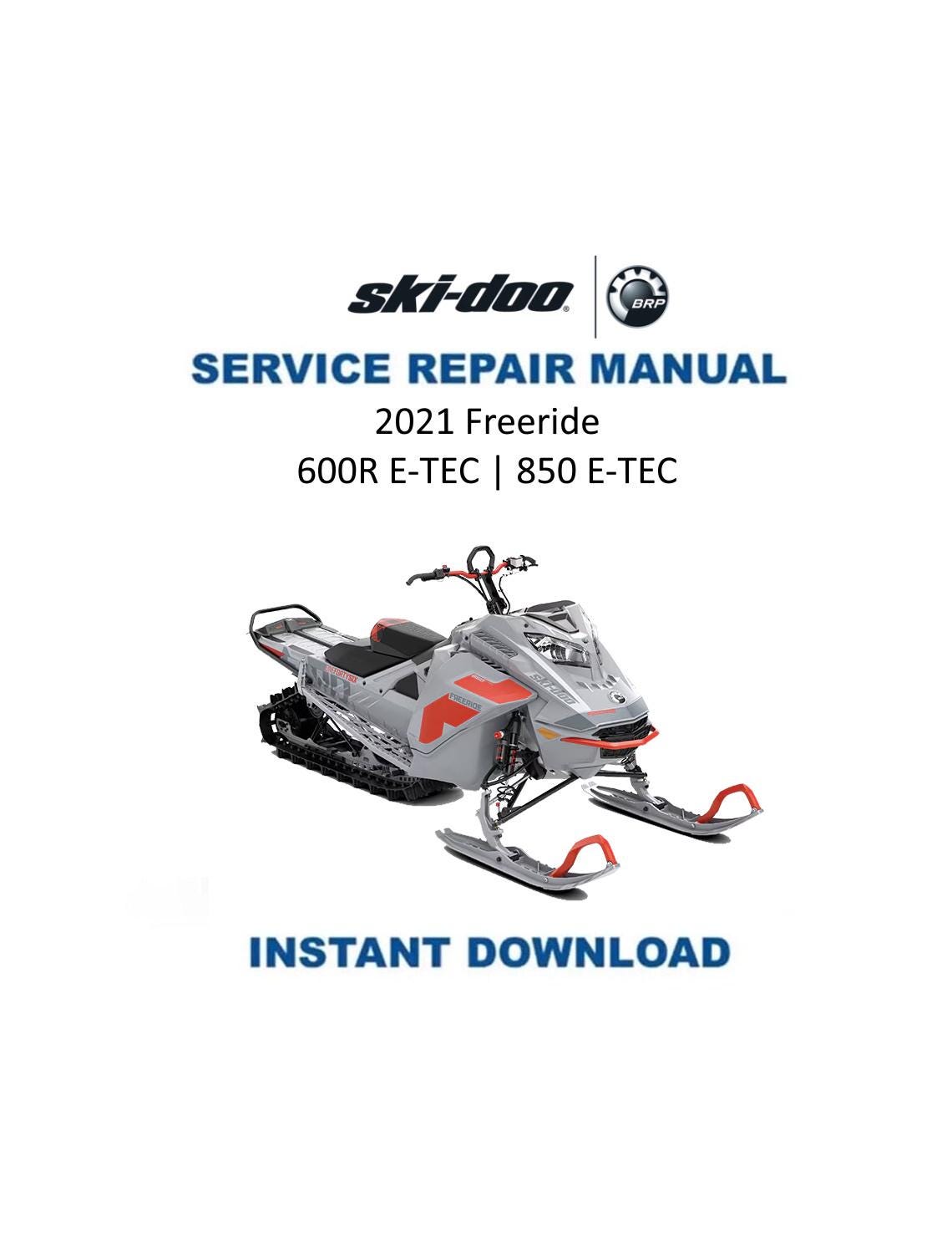 Skidoo Freeride 600 850 Snowmobile Service Manual 2021-2024 - Service Manual PDF Instant Download